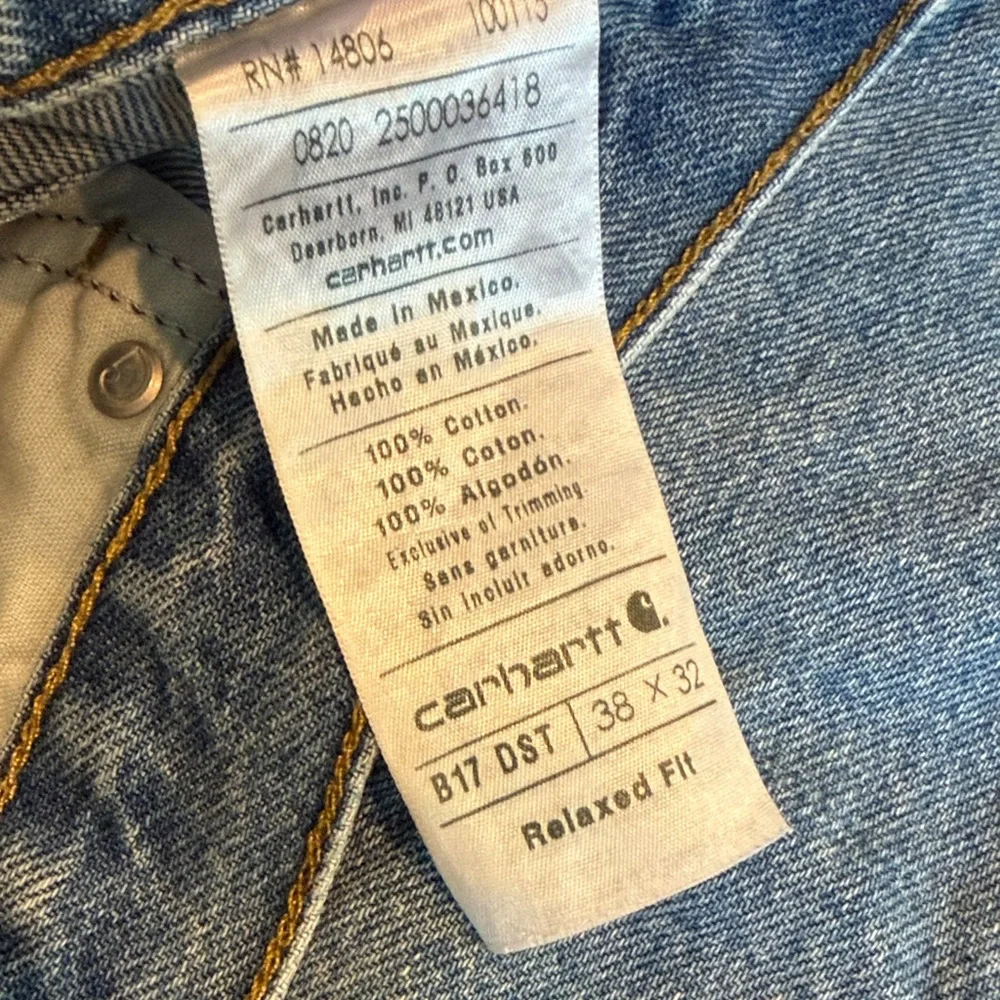 Carhartt Men's Light Blue Relaxed Fit Denim Jeans 38x32 - Picture 5 of 6
